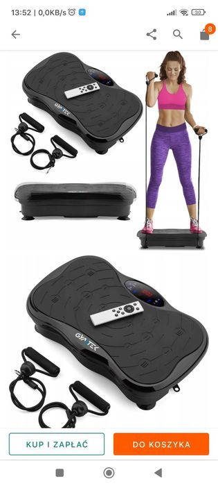 Platforma wibracyjna gymtek Do ćwiczeń uda szczupla sylwtka