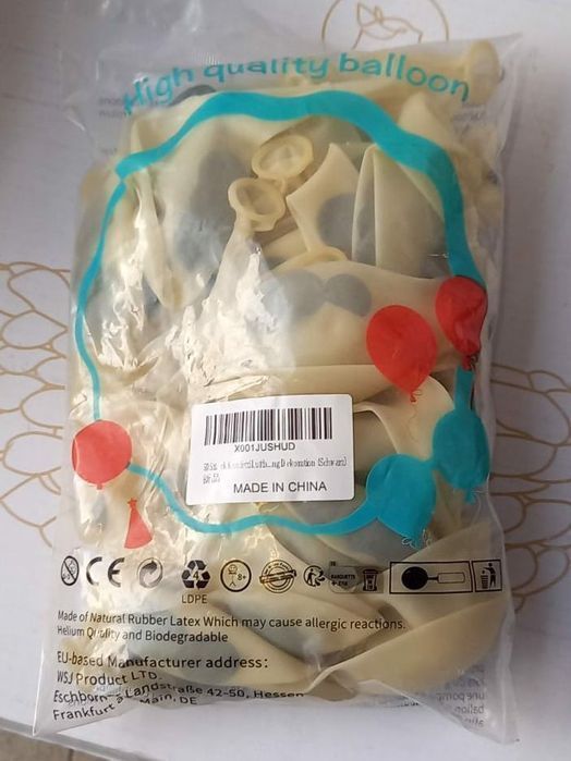 Zestaw 50 luksusowych balonów z konfetti kolor cza