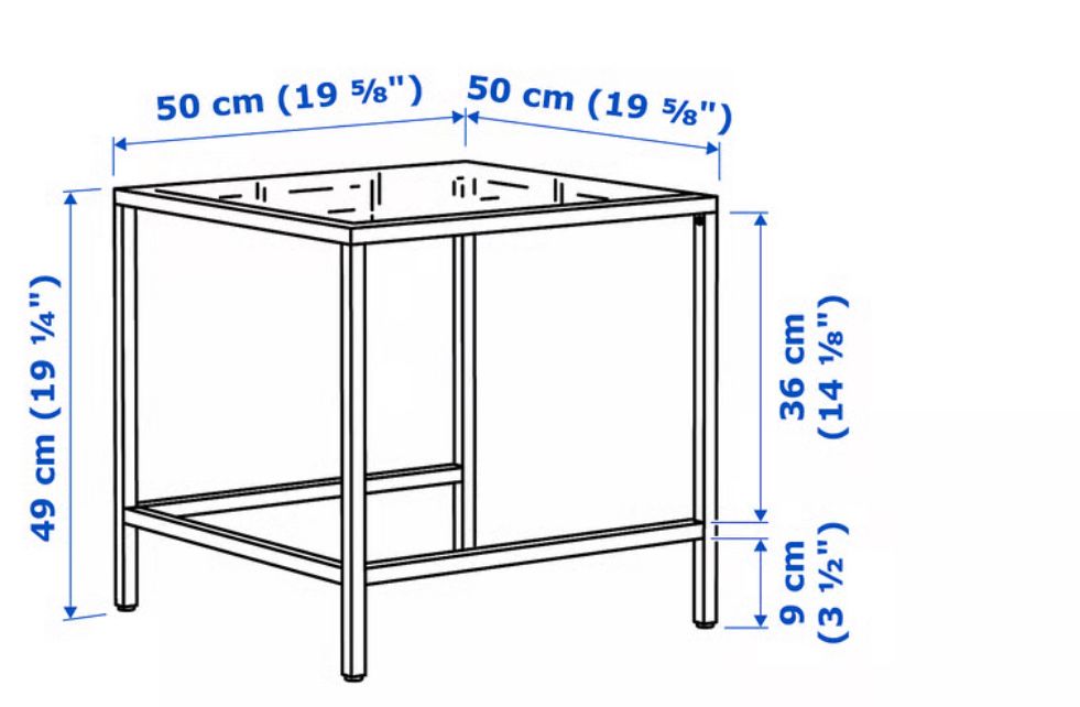 2 Mesas de vidro e metal Ikea