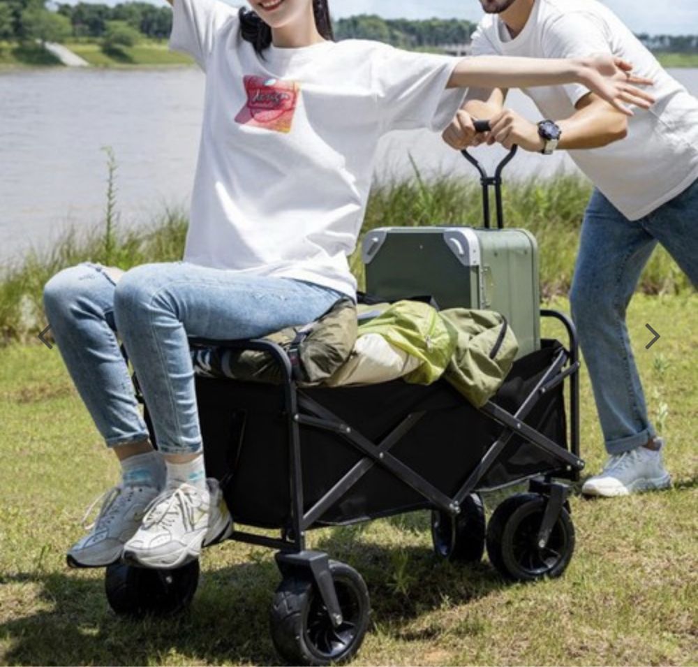 Wózek transportowy składany ogrodowy plażowy metalowy  do 100kg
