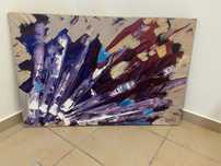 quadro óleo em tela 90 x 60cm arte abstrata, autor português