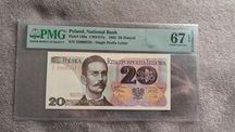 20 zł 1982 Romuald Traugutt PMG67 (Seria S) Superb gem unc!