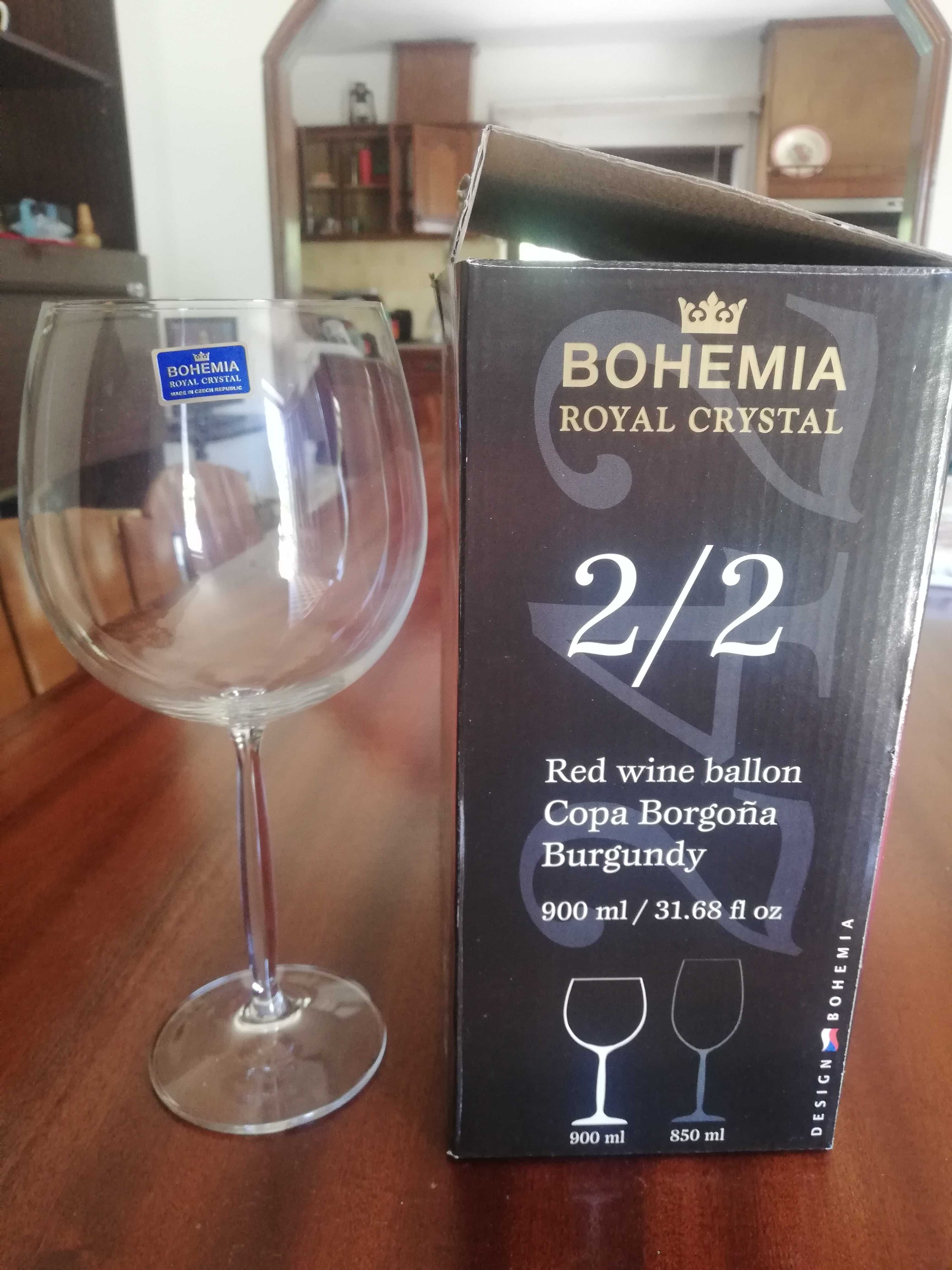 Copos vinho tinto Cristal Bohemia