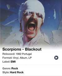 Lp vinil- Scorpions “Bkackout”