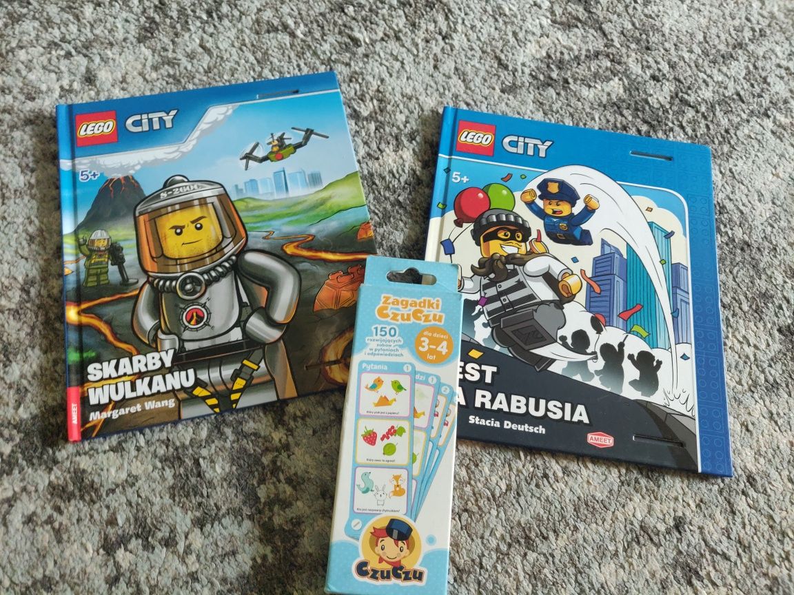 Książki LEGO + Czuczu zagadki 3-4 lata