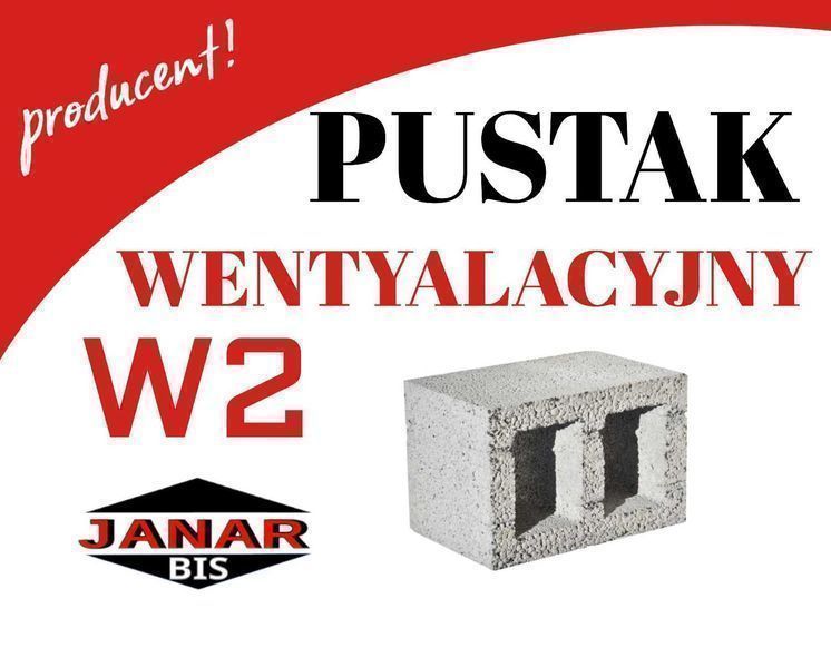 Komin,pustak wentylacyjny,wentylacja W2 - produkcja JANAR BIS