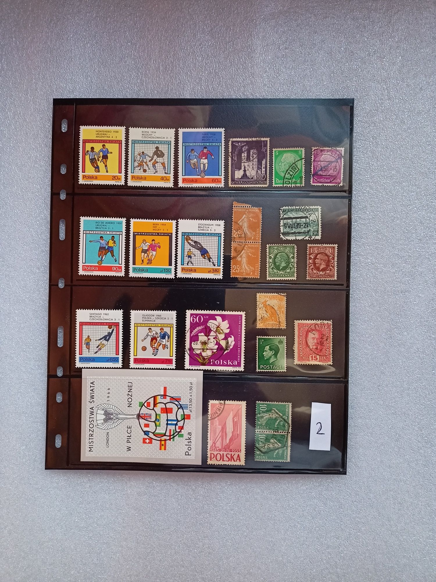 Znaczki pocztowe zestaw 2 + karta Leuchtturm Optima