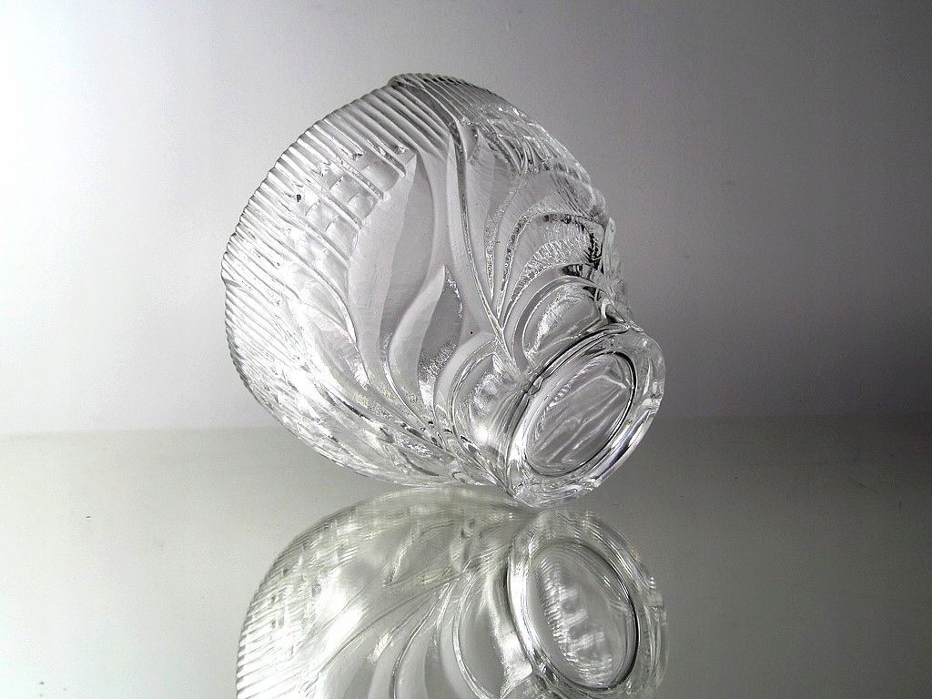 designerska cukiernica kryształowa szkło lodowe