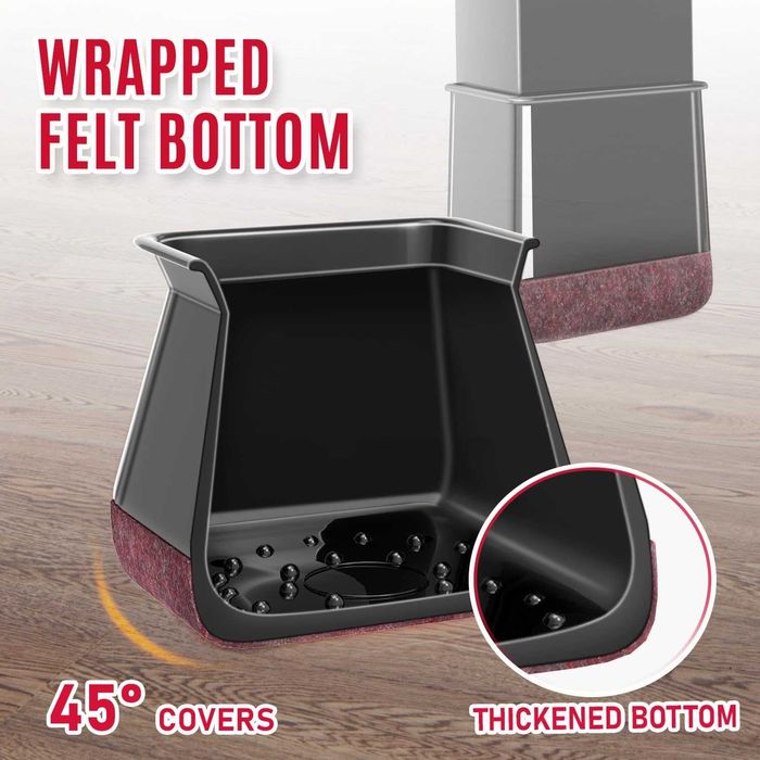 OCONDA Ochraniacze na nogi krzeseł Silikonowe 24 szt Roz.M-20-25.9mm