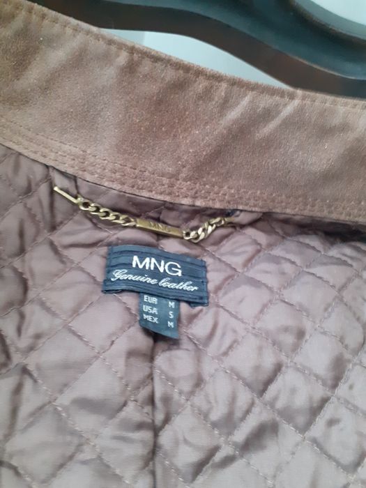 Blusão castanho em pele de porco