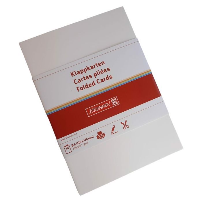 kartka składana na zaproszenie b6 10szt biała