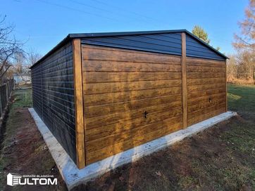 Garaż blaszany 6x5m premium akrylowy drewnopodobny promocja okazja