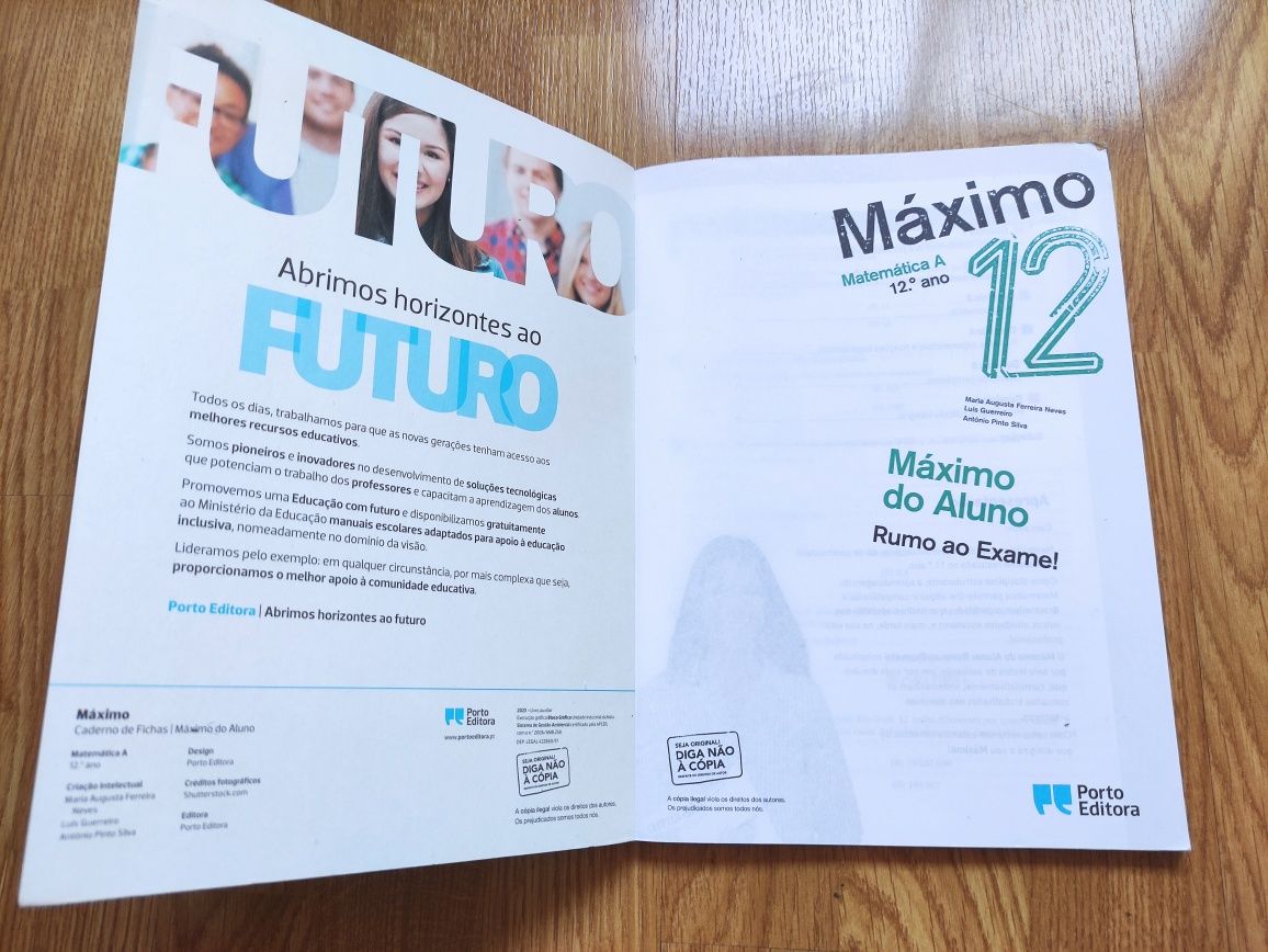Matemática A 12°- Caderno de Fichas Máximo- Porto Editora