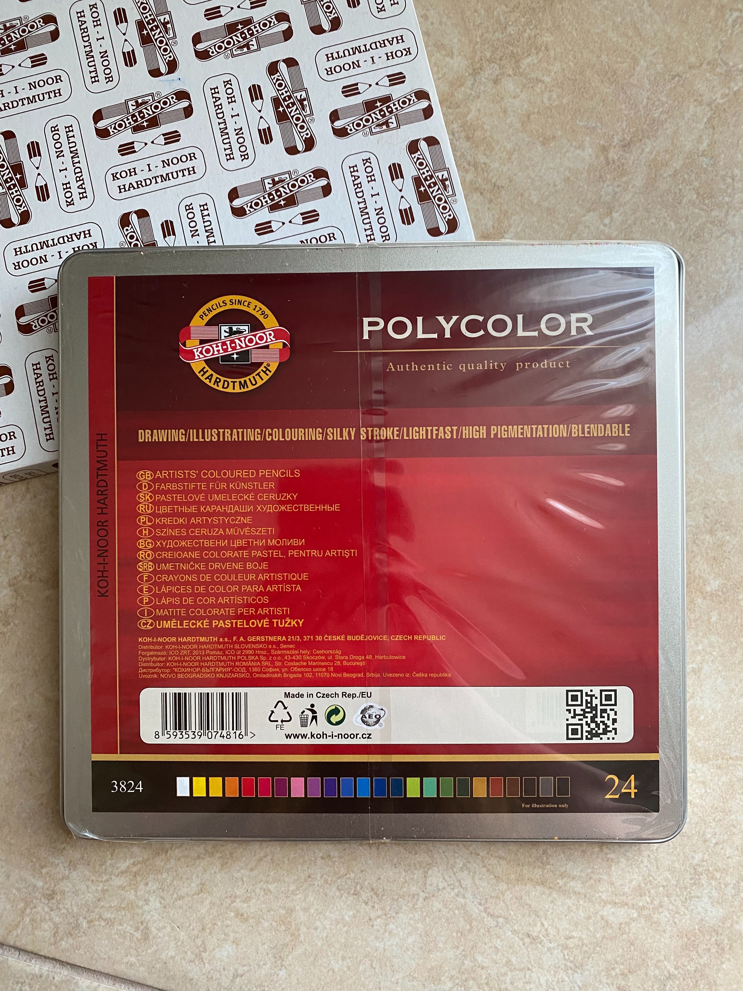 Художні кольорові олівці Koh-i-Noor POLYCOLOR, 24 кольори