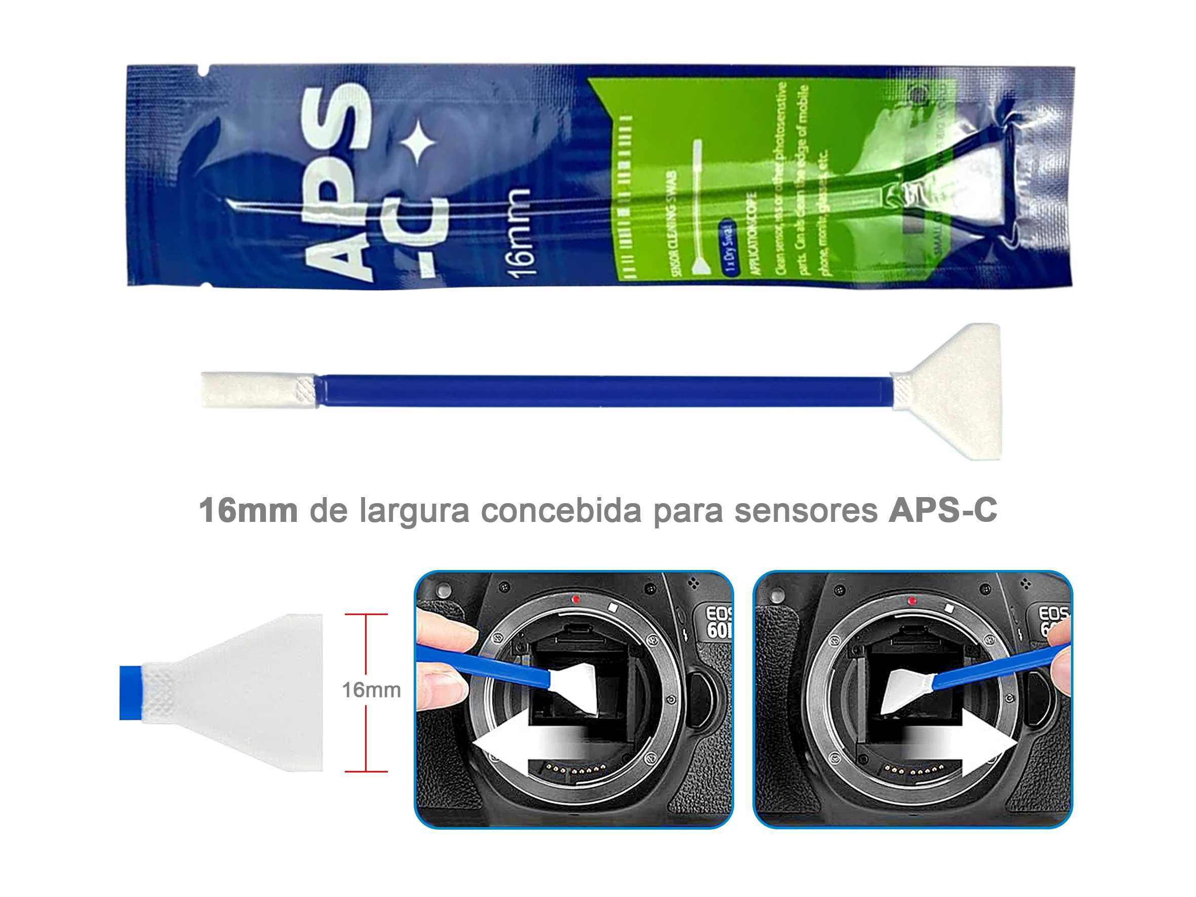 Kit de limpeza para sensor APS-C de câmara digital