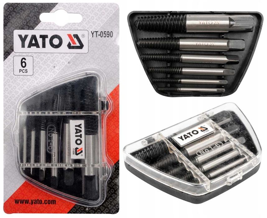 Професійний набір екстракторів для обламаних гвинтів, болтів, шпильок