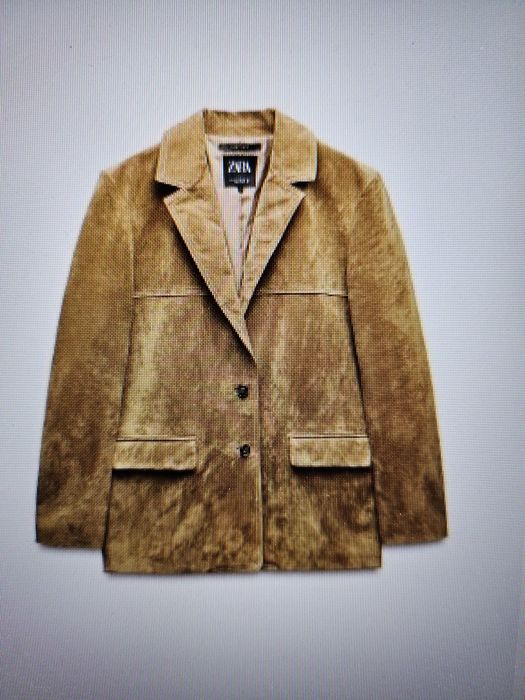 Zamszowa marynarka zara