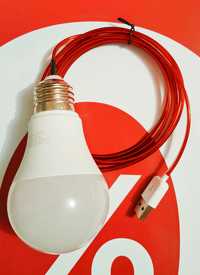 LED Лампа USB 5V 5Вт кабель 2м