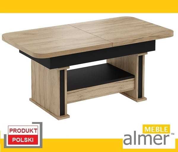 Ławostół L15 SZUFLADA 120/210x70 dąb craft złoty czarny biały w 24h
