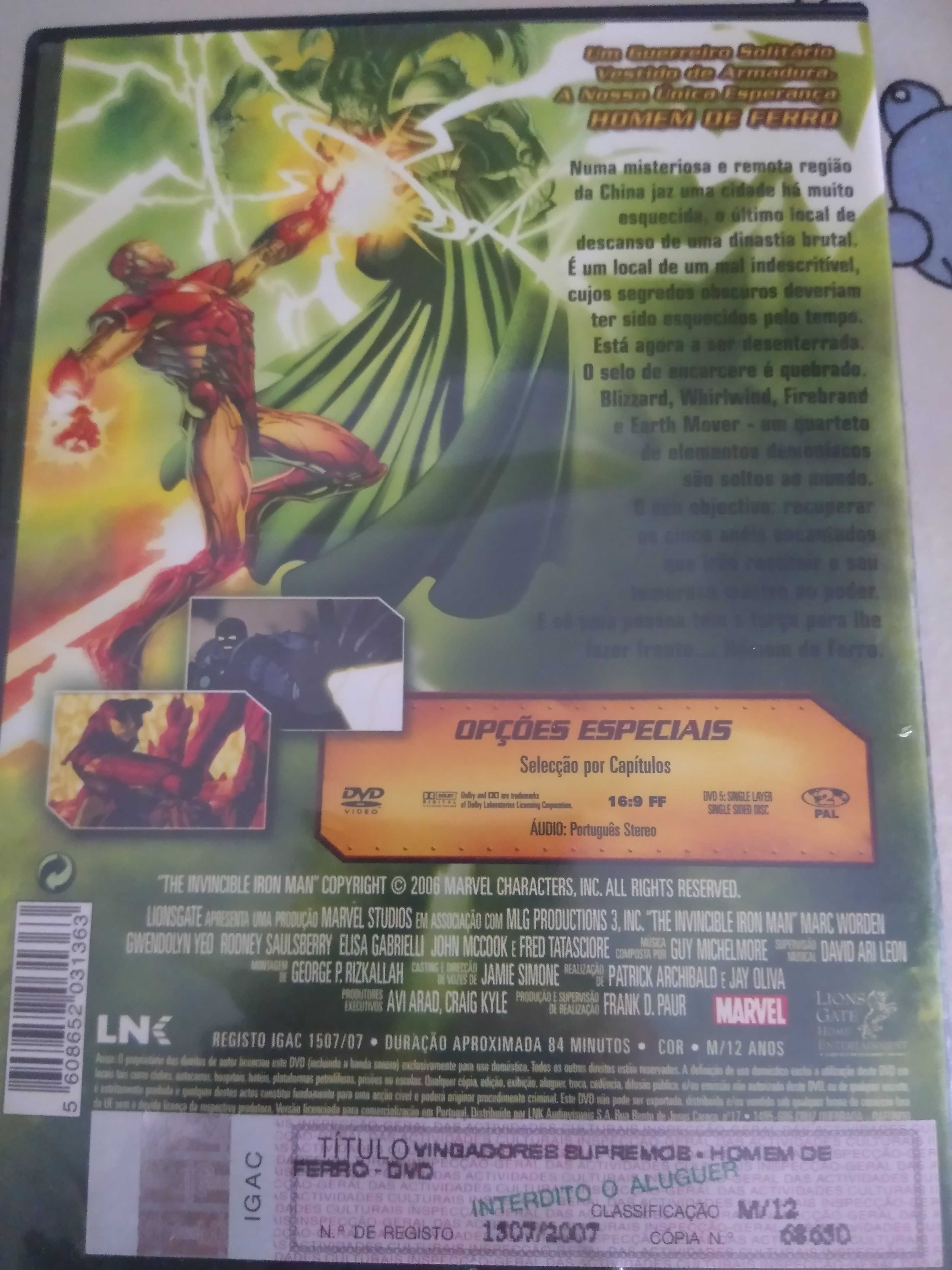 DVD Homem de ferro e homem aranha