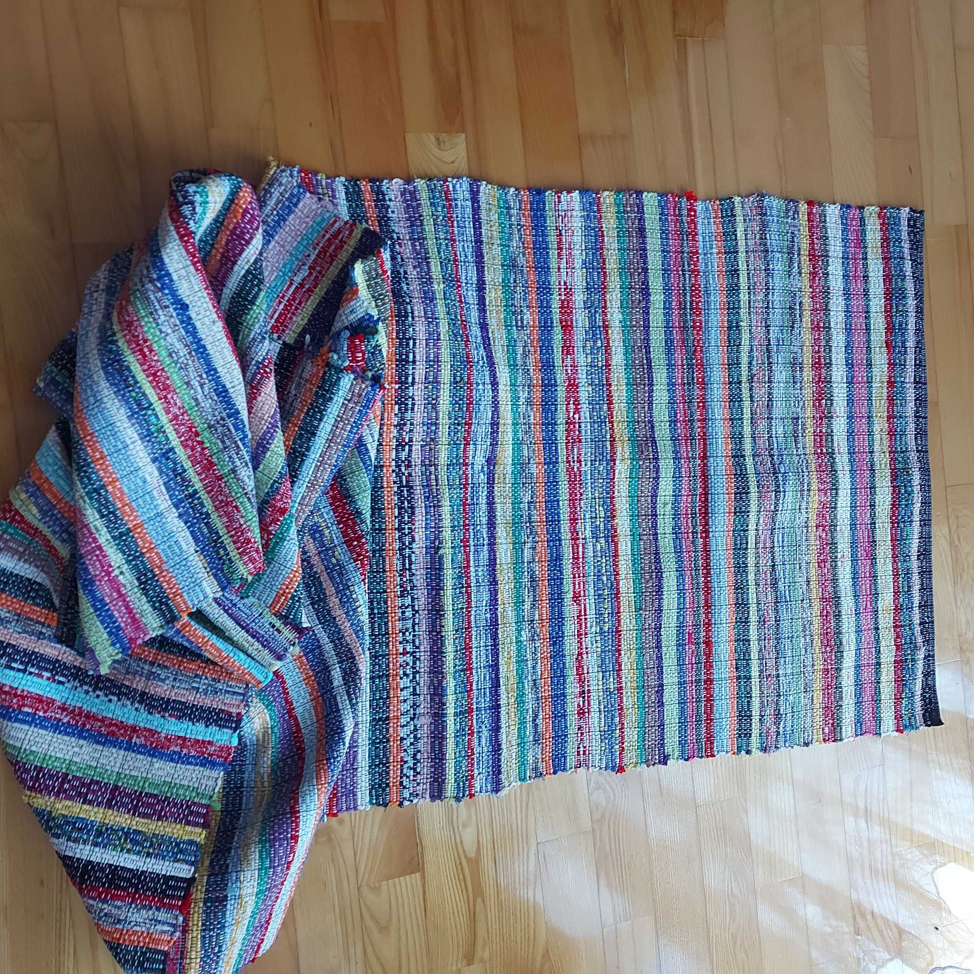 Chodnik wielobarwny tkany na krośnie handmade
