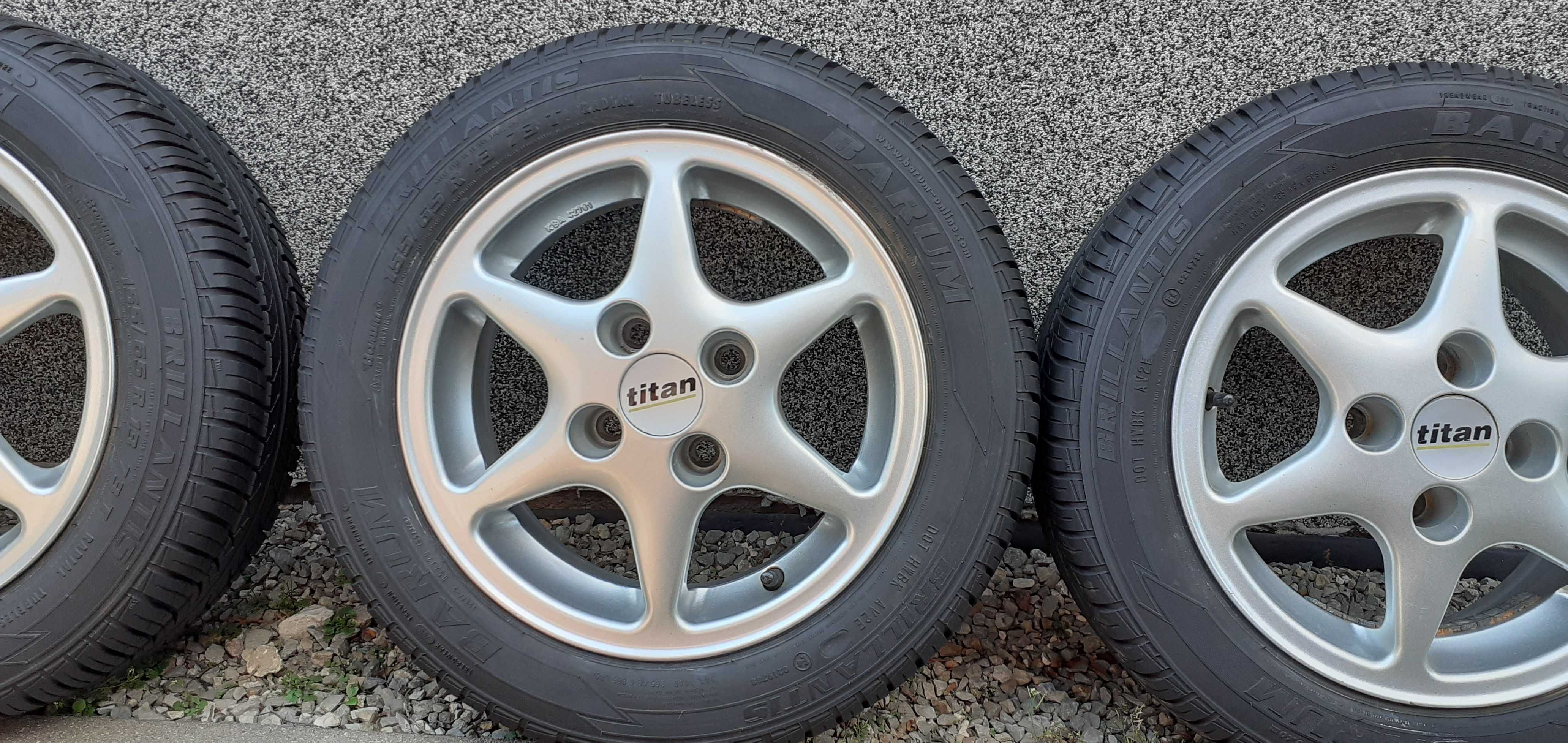 Koła Alufelgi Fiat Panda Cinquecento R13 4x98 Opony Barum 7mm