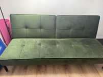Kanapa sofa rozkładana butelkowa zieleń