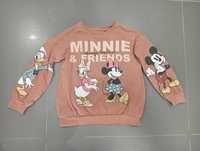 Brązowa bawełniana bluza dziecięca z Minnie Mickey Miki Disney 6 7 lat