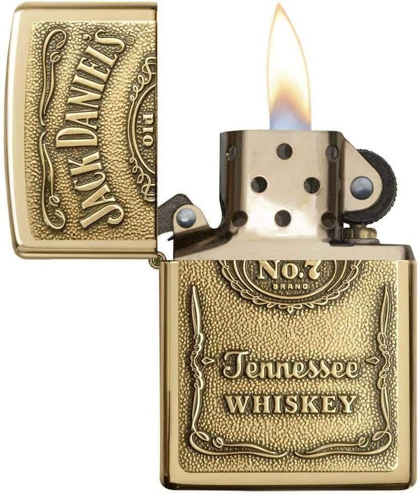 Zapalniczka Zippo Jack Daniels Nowa DANIELS LABEL BRASS Gwarancja