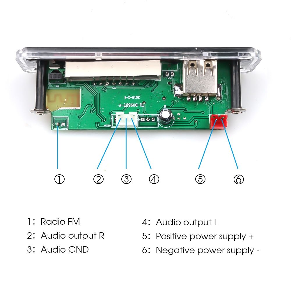 Bluetooth DC5 -12 В MP3 WMA декодер плата аудио модуль. USB SD AUX FM