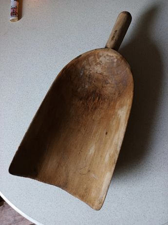 Antyczna przedwojenna łyżka do mąki ziarna prl vintage antyk rustik