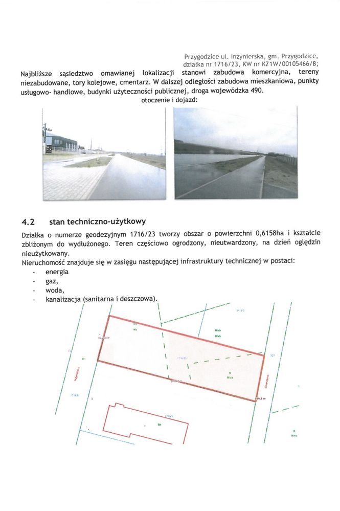 Działka w strefie inwestycyjnej dla firm Przygodzice 6158m2!