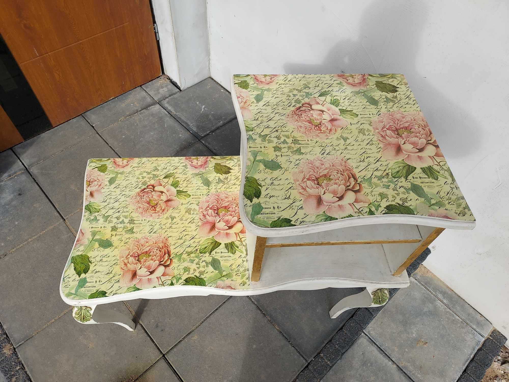 Sprzedam vintage ławeczkę decoupage