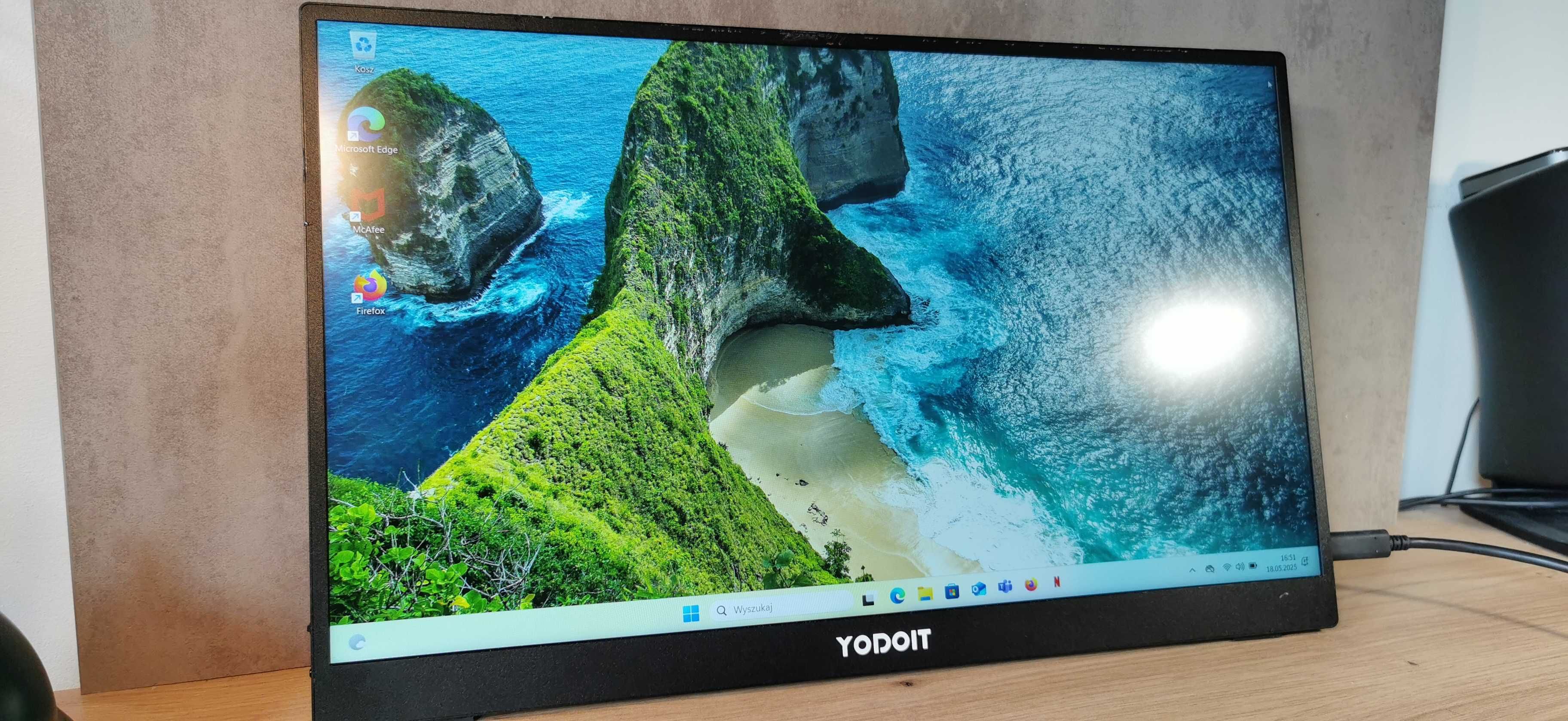 Monitor Przenośny 17" FHD Matowy YODOIT PTM17
