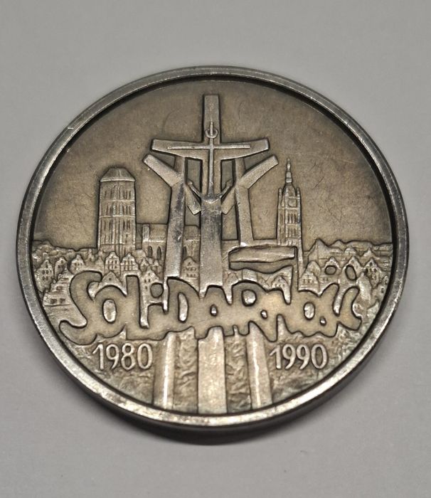 Srebrna moneta 100 000 Solidarność typ B