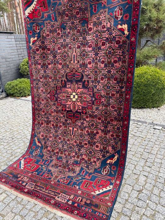 Dywan vintage wełniany r.tkany perski Hamadan 235x115 galeria 6 tyś