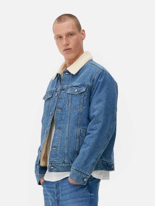 Джинсовая куртка с мехом зимняя джинсовка levis trucker jacket шерпа