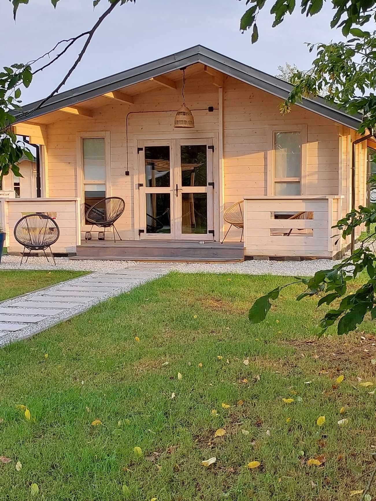 Domki letniskowe z sauną i balią, wieś na Mazowszu 100 km od Warszawy