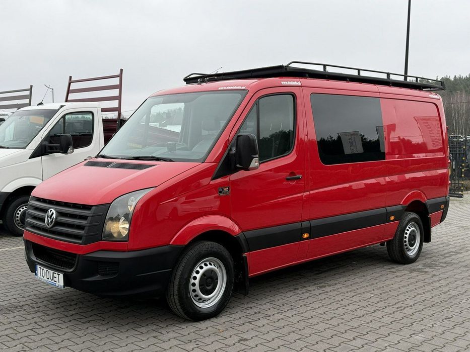 Volkswagen Crafter  Brygadówka Doka 6 osób L2H1 Kat.B Hak 3500kg Super Stan (Master,Iveco)