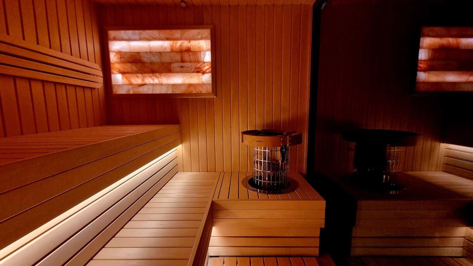 Sauna Modułowa Kwadrat Piec elektryczny WIFI SPA Hot Tub WPC