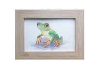 Obraz żaba Akwarela ręcznie malowana "Żabka"+rama