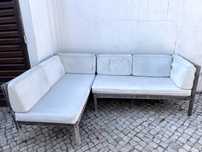 Sofa exterior ( 2x) em madeira teca AREA- muito usado