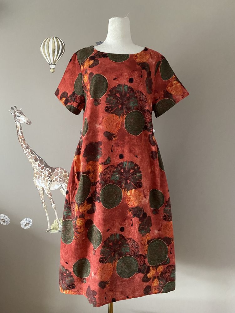 Letnia lniana sukienka nowa sukienka z lnu M/L oversize