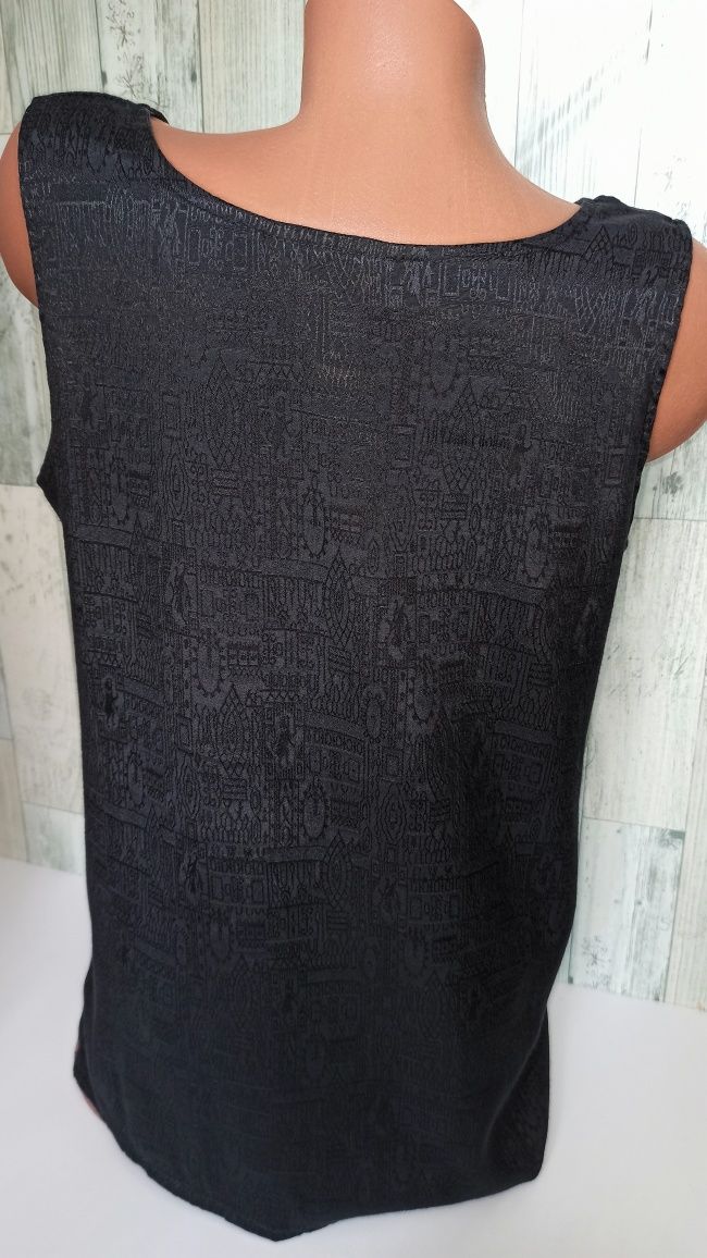 Элегантный винтажный  топ майка из тайского шелка.