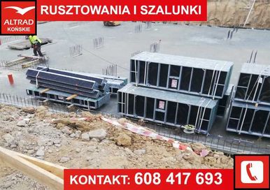 Szalunki ścienne, Płyty szalunkowe, Wynajem szalunków i Rusztowań FV