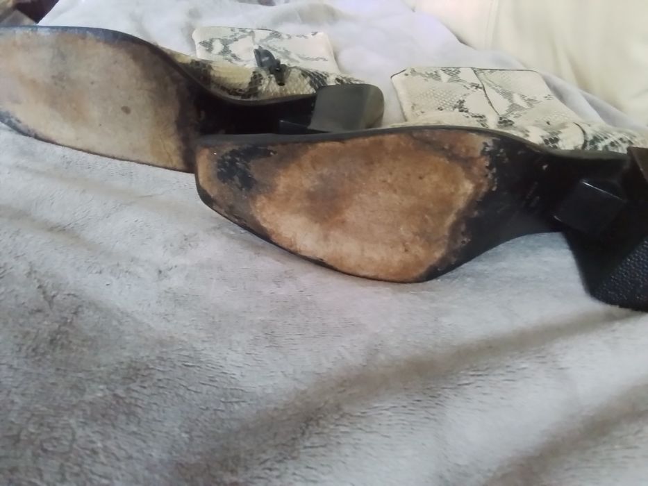 Kozaki letnie  ze skóry węża naturalnego, rozmiar 39