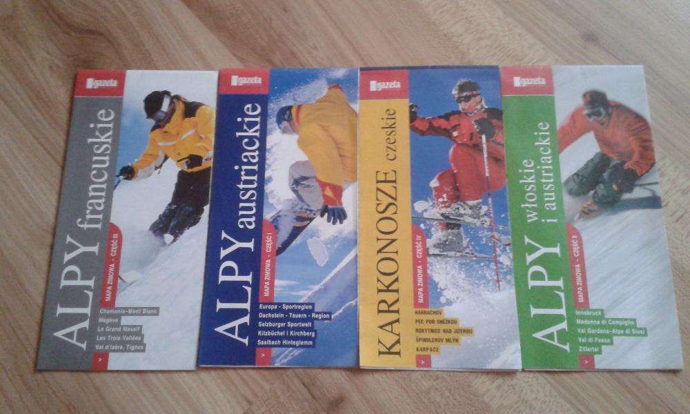 Mapy dla narciarzy... komplet 4 regionów