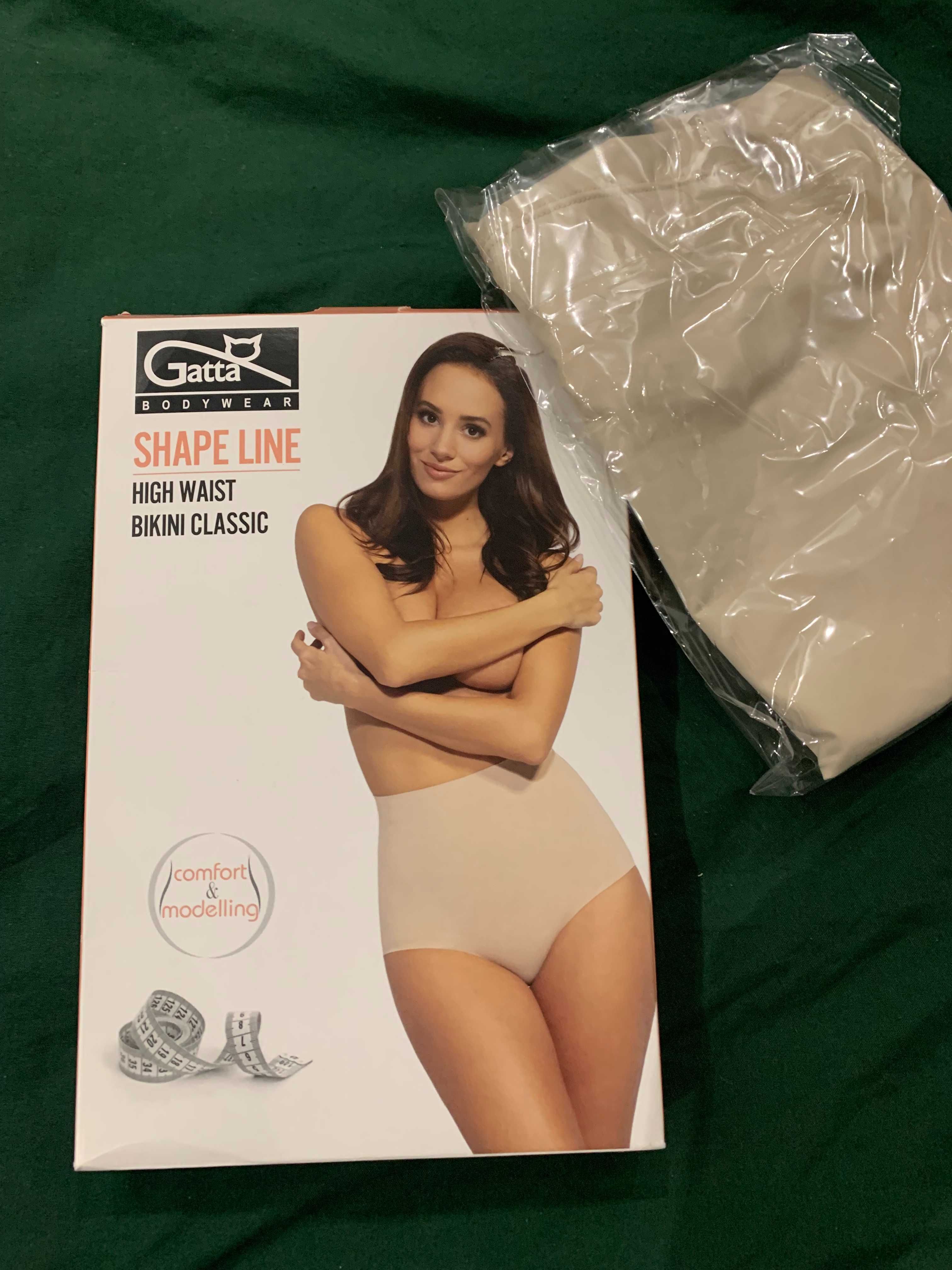 Gatta Bikini majtki wyszczuplające po porodzie L nude + gratis czarne