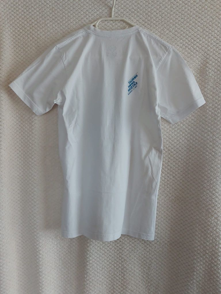 Nowy.Męski t-shirt,biały z krótkim rękawem. Rozmiar M