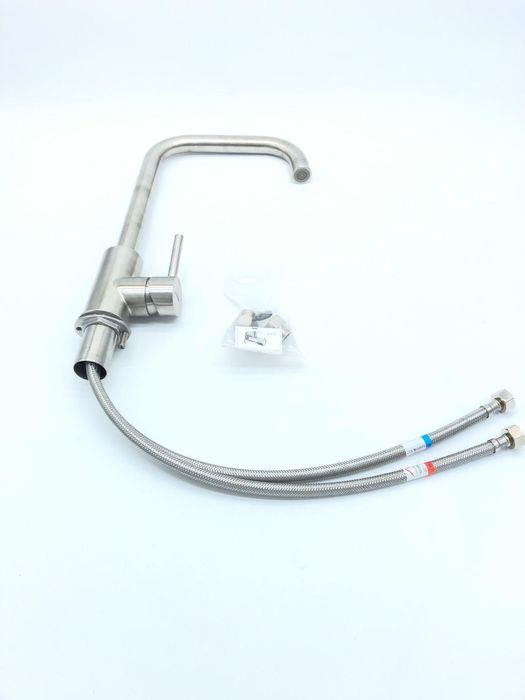 Bateria kuchenna z wyciąganą wylewką GRIFEMA G4009-1 szara stal